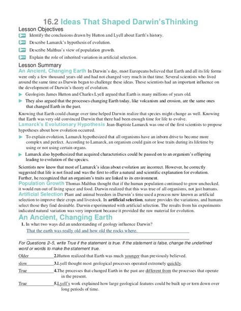 Darwin's natural selection worksheet name _____ charles darwin devleoped the theory of evolution through a process called natural selection. Darwin's Natural Selection Worksheets Answer Key