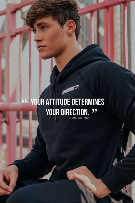 Your Attitude Determines Your Direction Gymshark Fitness Quote David Laid HD Phone Wallpaper