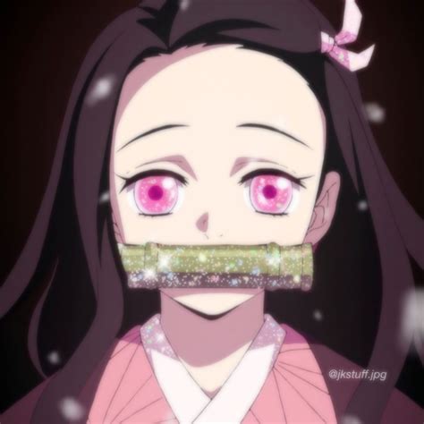 Nezuko Kamado Glitter Icon Anime Picture Fictional Characters