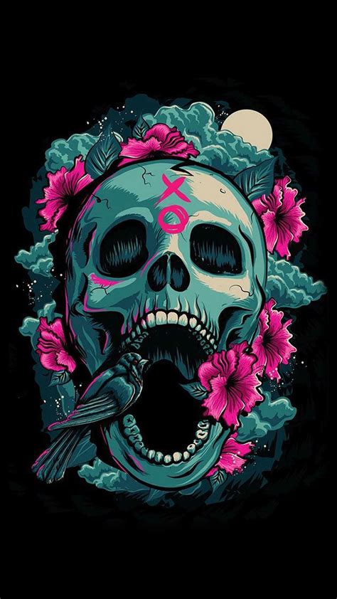 Cute girly skulls are back in trend. 63+ Pink Skull Wallpapers on WallpaperPlay