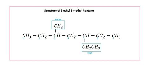 Write The Structural Formula Of 5 Ethyl 3 Methyl Heptane