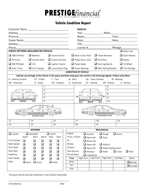 Vehicle Condition Report Fill Out And Sign Online Dochub