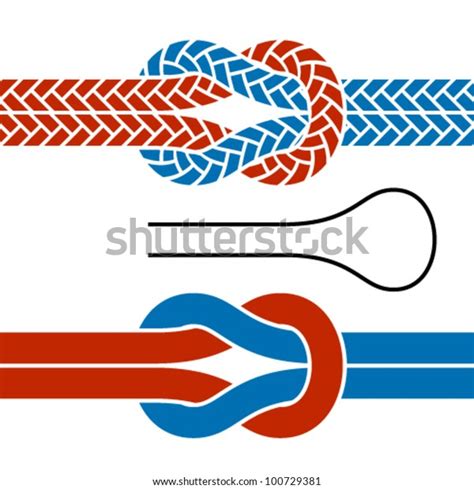 Vector Climbing Rope Knot Symbols Stock Vector Royalty Free 100729381