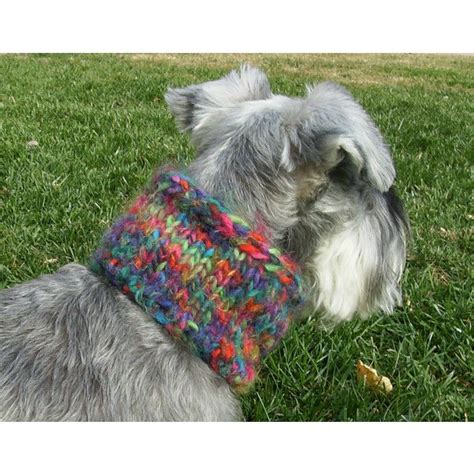 Cute Knit Dog Scarf Multicolored Dog Cowl Mardi By Bonartsstudio 14