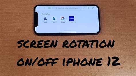 How To Turn Screen Rotation Onoff Iphone 12pro Mini Youtube