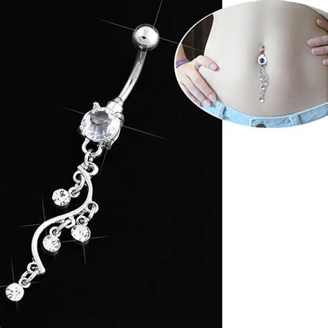 S Shape Dangle Nipple Shield Ring Belly Button Navel Bar Body Piercing Barbell Areh In Body