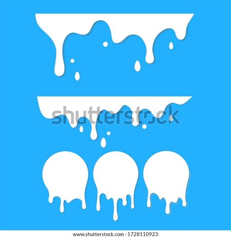 Dripping Milk Flows Down Dripping Liquid Stock Vector Royalty Free