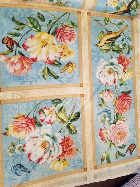 Wilmington Prints Delicate Romance Floral Panel With Birds