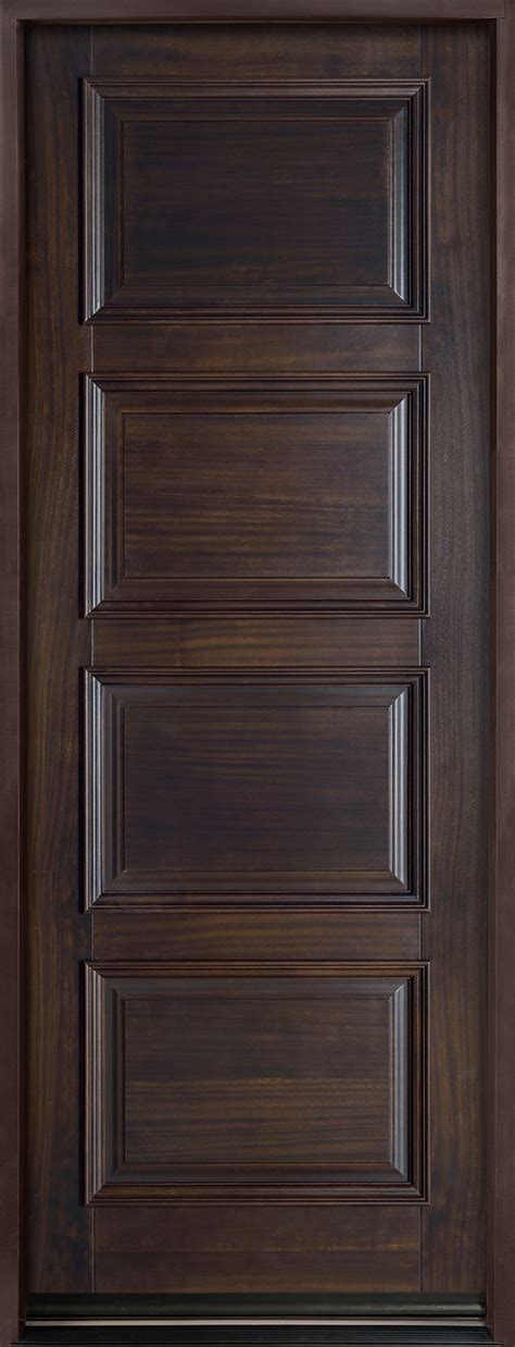 Front Entry Door Custom Single Solid Euro Technology Wood With
