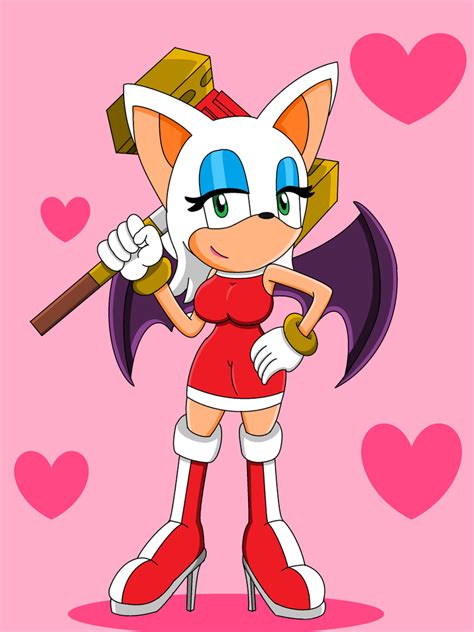 Rouge Dressed As Amy By Supersentaihedgehog On Deviantart