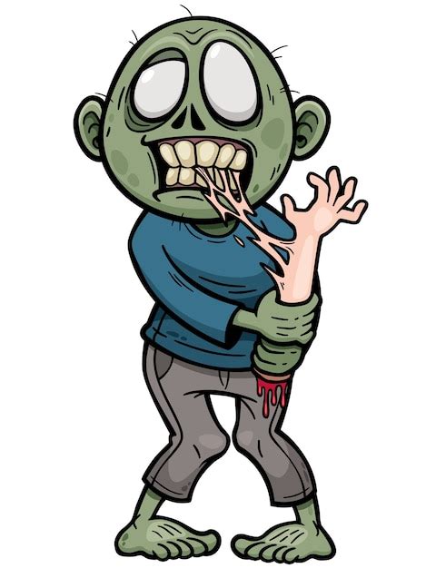 Zombie Girl Art Cartoon Illustrations Royaltyfree Vector