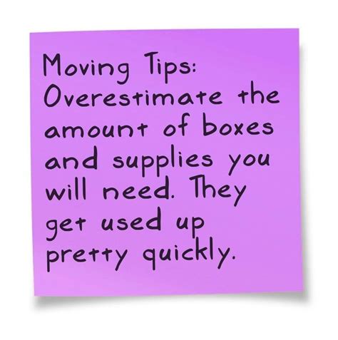 Moving Tips Overestimate The Amount Of Boxes And Supplies You Will