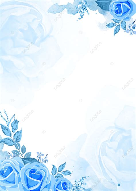 Blue Floral Border Background Wallpaper Image For Free Download Pngtree