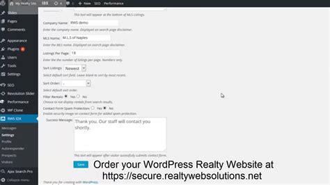 Wordpress Realty Website With Idx Plugin Getting Started Youtube
