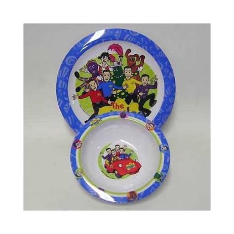 The Wiggles 2 Piece Plastic Dish Set Plate And Bowl