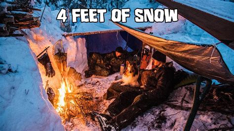 Overnight Winter Camping In Deep Snow Camping Alert