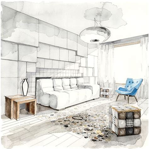 Color Perspectives On Behance Interior Design Sketches Interior