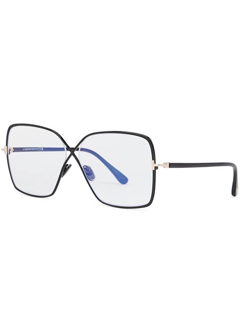 tom ford butterfly frame optical glasses glasses metal in black lyst