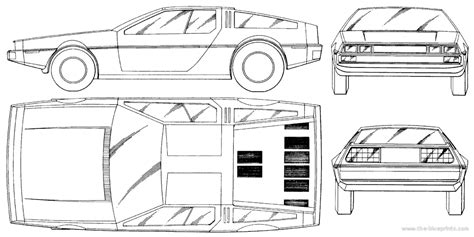 Delorean Blueprint Delorean Derby Cars Blueprints