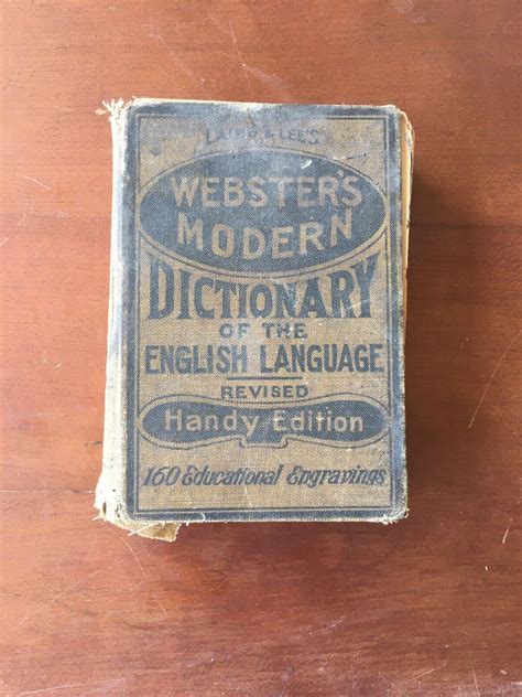Laird And Lees Websters Modern Dictionary Handy Edition From 1906 Ebay