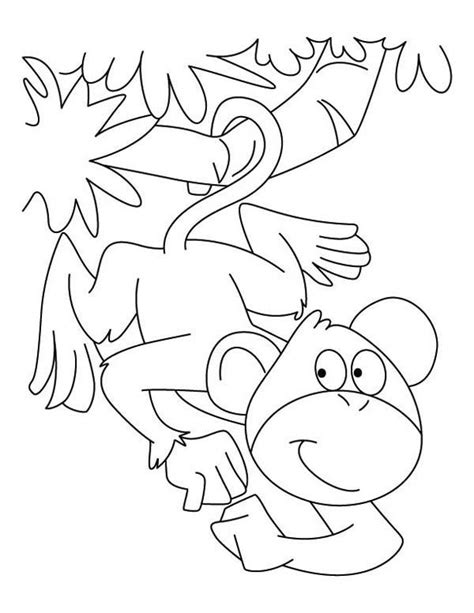 Monkey Coloring Pages Coloring Pages For Kids Vintage Embroidery