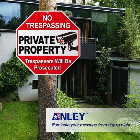 Private Property Aluminum Warning Sign - Anley Flags