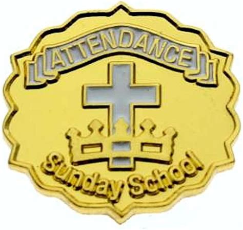 Sterling Ts Cross And Crown Sunday School Attendance Pins