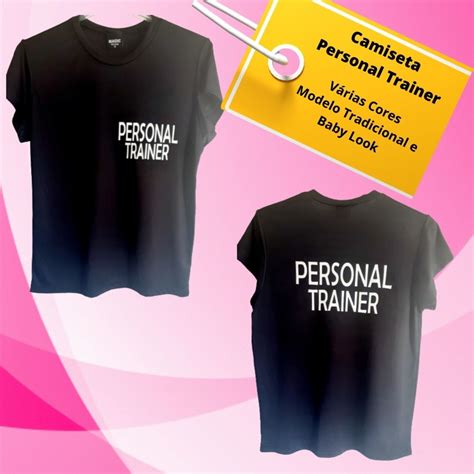 Camiseta Dryfit Personal Trainer Personalizada Frente Verso