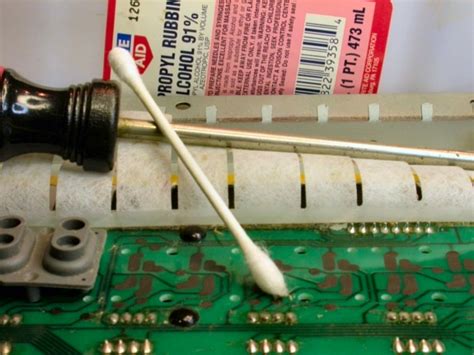Let the alcohol dry for an hour or so before trying to use your circuit board. D-50 | Key Contact Cleaning
