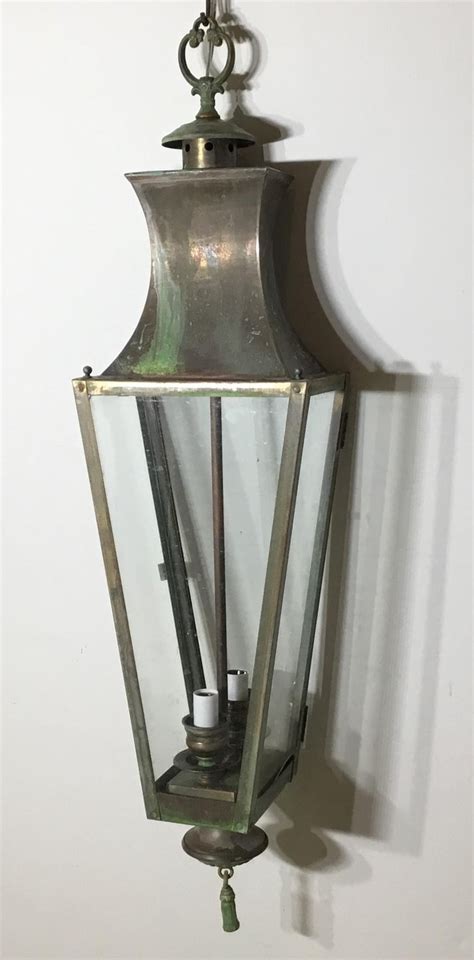 Rustic searchlight miners light lantern ceiling pendant fitting antique kerosene. Handcrafted Solid Brass Ceiling Lantern For Sale at 1stdibs