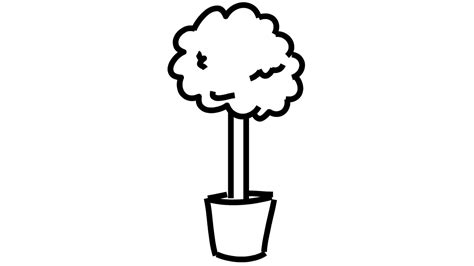 Get yours from +1,000 possibilities. plant in a pot flower line drawing illustration animation ...