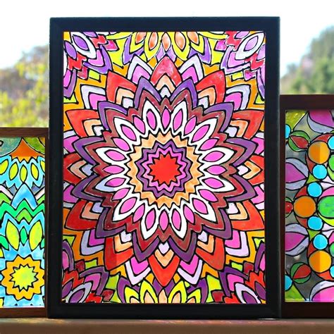 Faux Stained Glass Mandalas · How To Make A Window