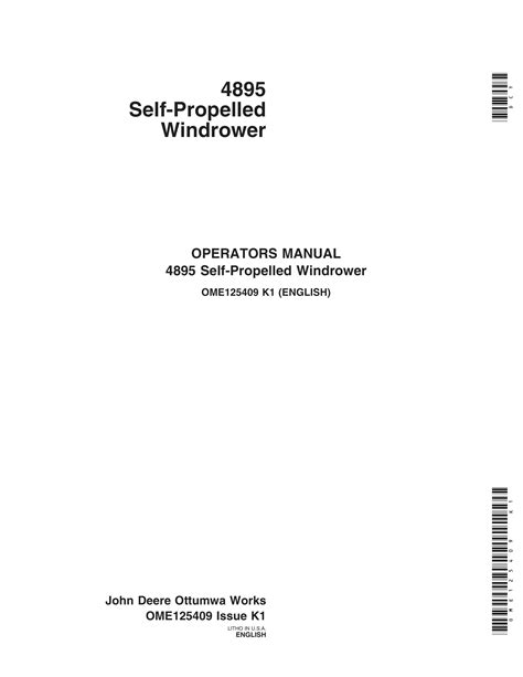 John Deere Self Propelled Windrower Operator Manual OME