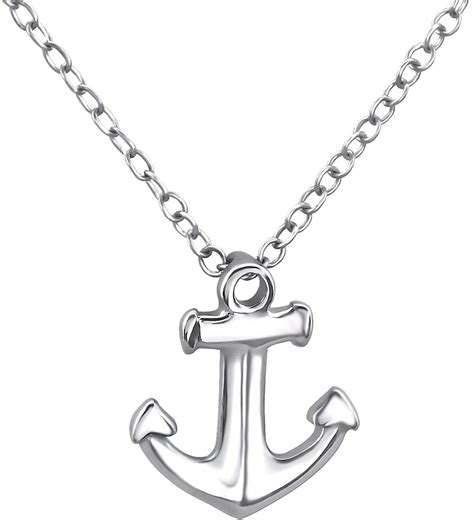 Laimons Ladies Pendant With Chain Anchor 925 Sterling Silver Bigamart