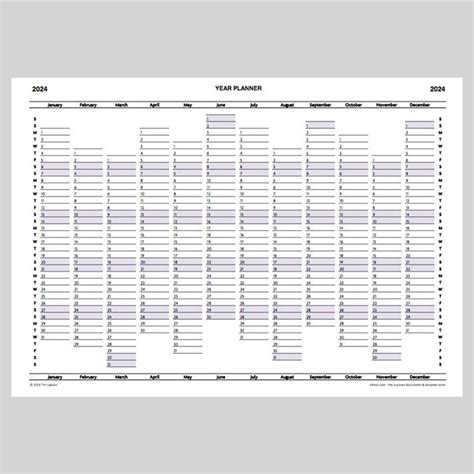 Calendar 2024 Year Planner 2024 Printable 2024 Calendar Printable