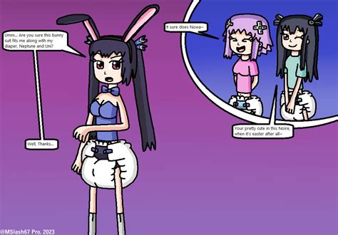 Noire In Her Bunny Suit Diapered By Mslash67 Production On Deviantart