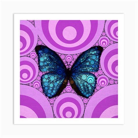 Psychedelic Butterfly 3 Art Print By 1xmerch Fy