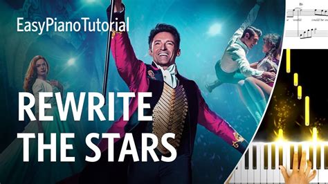 Rewrite The Stars Piano Tutorial Free Sheet Music Youtube