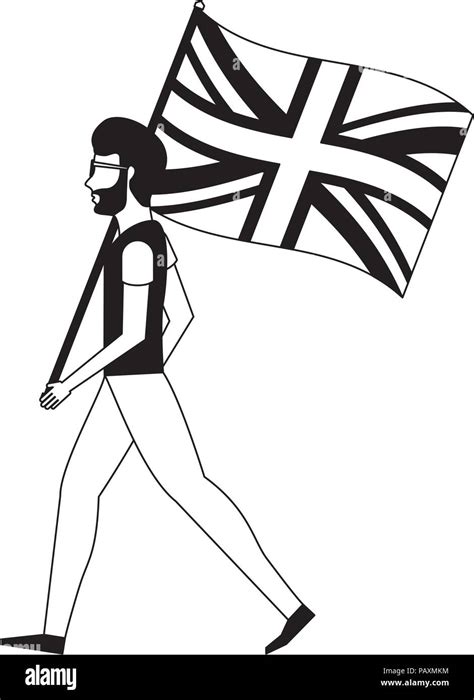 British Flag Pole Illustration Stock Vector Images Alamy
