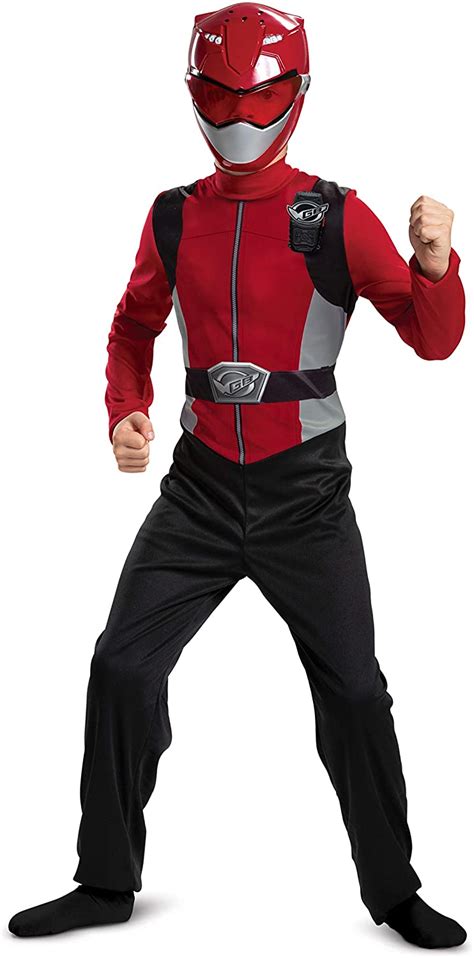 Red Power Ranger Beast Morphers Basic Boys Costume Toys