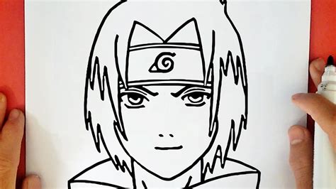 How To Draw Sasuke From Naruto Youtube