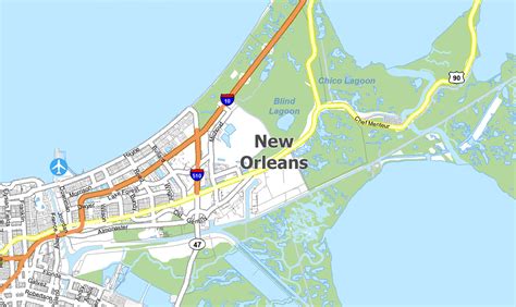 Where Is New Orleans Louisiana On The Map Loree Ranique