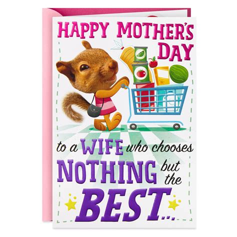Nothing But The Best Funny Pop Up Mothers Day Card For Wife Greeting Cards Hallmark