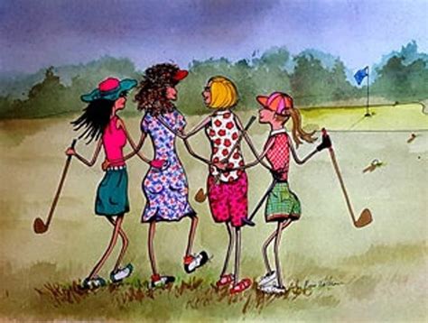 Friends Golf Mini Print Golf Ladies Golfing Art Print Foursome Etsy