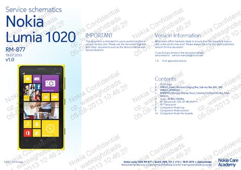 Nokia Lumia 1020 Rm 877 V1 Service Schematic Service Manual Download