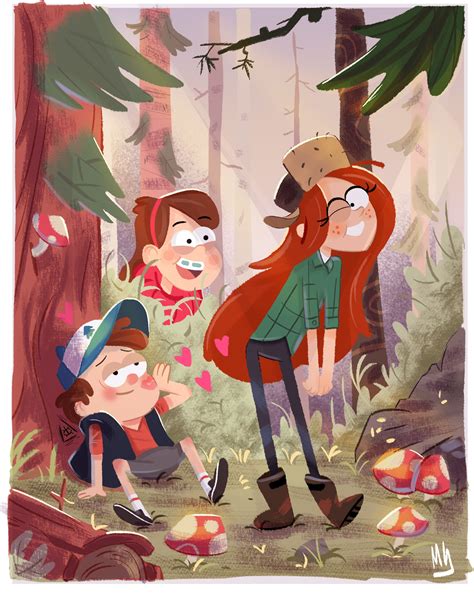 Dipper Pines First Kiss Gravityfalls Dipperpines Mabelpines Wendycourduroy Disney