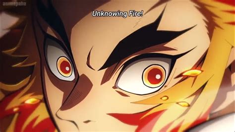 Kyojuro Rengoku In Actionflame Breathing First Form Unknowing Fire