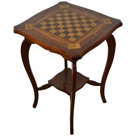 Inlaid Wood Game Table Card Table For Sale At 1stdibs
