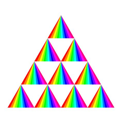 Stacked Rainbow Triangles By 10binary On Deviantart