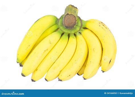 Banana Bunch Isolated On White Stock Photo Image Of Background Juicy